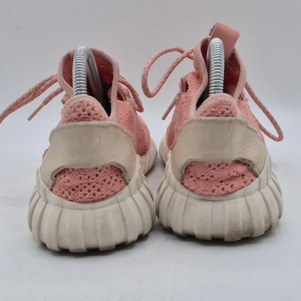 Adidas Originals Tubular Rise‎ Shoes Mens Size 6 Pink Knit Lace Up Casual AC8008